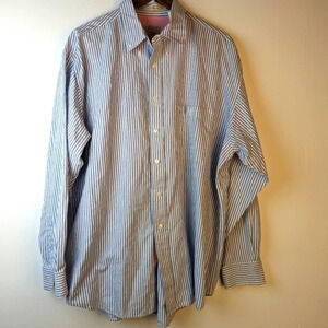 Mine Men's Striped Button Front Shirt - XL